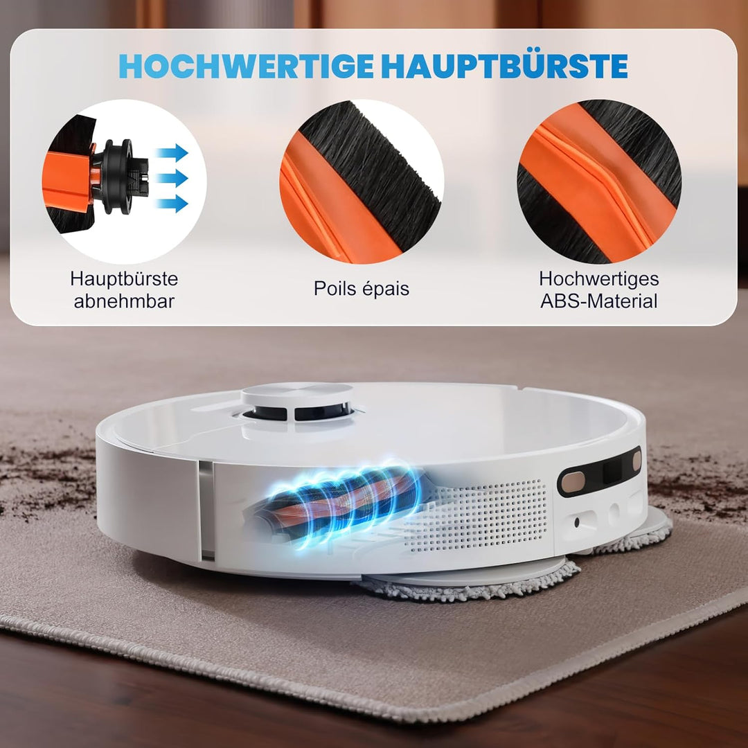 27 Stück Zubehör für Xiaomi X20+ Saugroboter, 2 Hauptbürste, 6 Staubbeutel, 4 Filter, 8 Wischtücher,