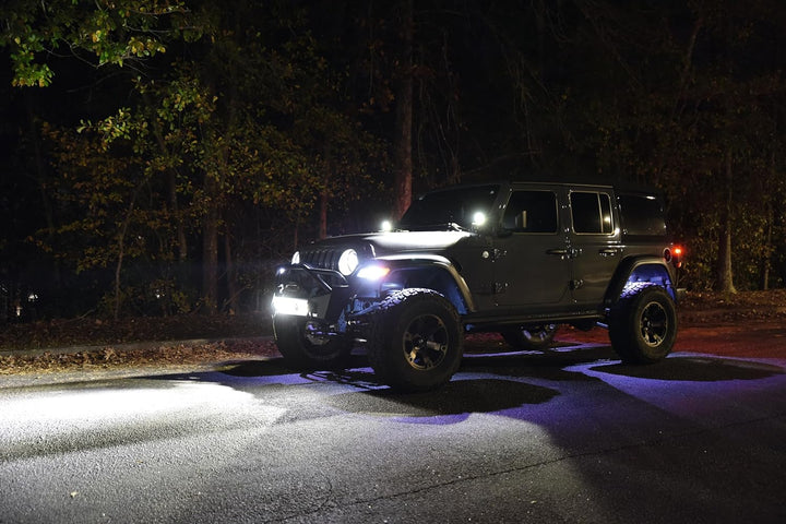 HELLA 1FA 358 176-831 LED-Fernscheinwerfer - Black Magic Cube Kit 3.2" - 12/24V - Anbau - Kabel: 500