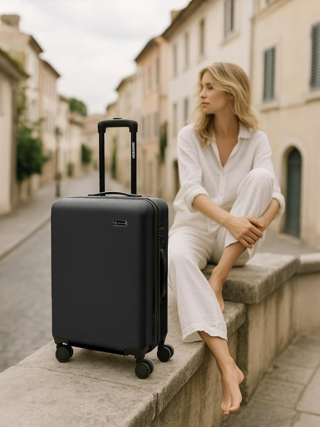 Smartbox Hartschalen Kabinen-Koffer für Damen &amp; Herren | Kleiner Trolley 40 x 23 x 55 cm aus hochwer