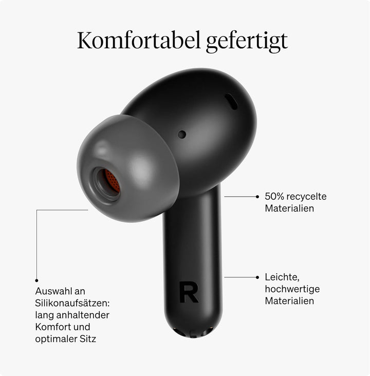 Cambridge Audio Melomania A100 True - Wireless In-Ear Kopfhörer, leicht, Adaptives ANC, aptX™ Lossle