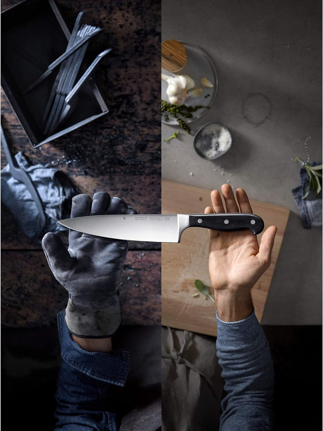 WMF Spitzenklasse Plus Santoku Messer 30 cm, Made in Germany, Messer geschmiedet, Performance Cut, S