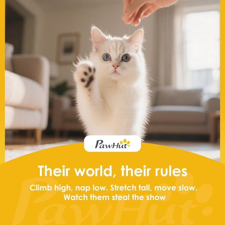 PawHut Katzen-Schreibtischbett, Katzenbett für Schreibtisch mit 360°Drehung, Verstellbarer Höhe, Kat