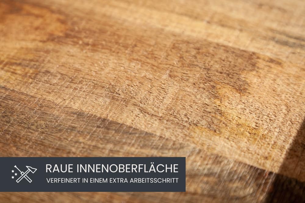 Tablett MAKASSAR 50cm - Natur - Mangoholz griffige Haptik pflegeleicht | Montiert, variabel einsetzb