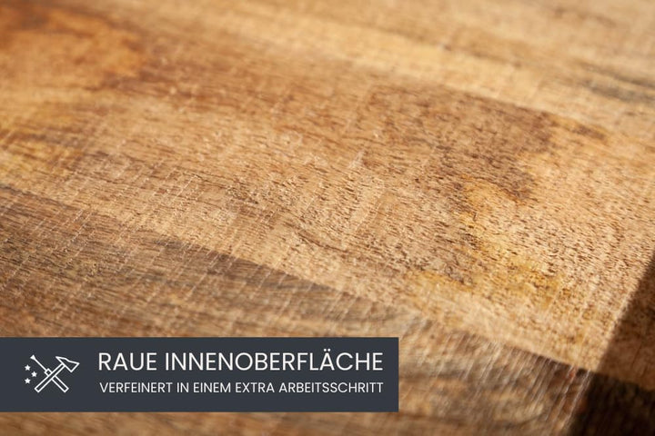 Tablett MAKASSAR 50cm - Natur - Mangoholz griffige Haptik pflegeleicht | Montiert, variabel einsetzb