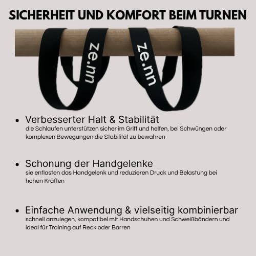 Reckschlaufen für Kinder – Zughilfen zum Turnen an Stufenbarren, Reck – ideales Gymnastik Zubehör fü