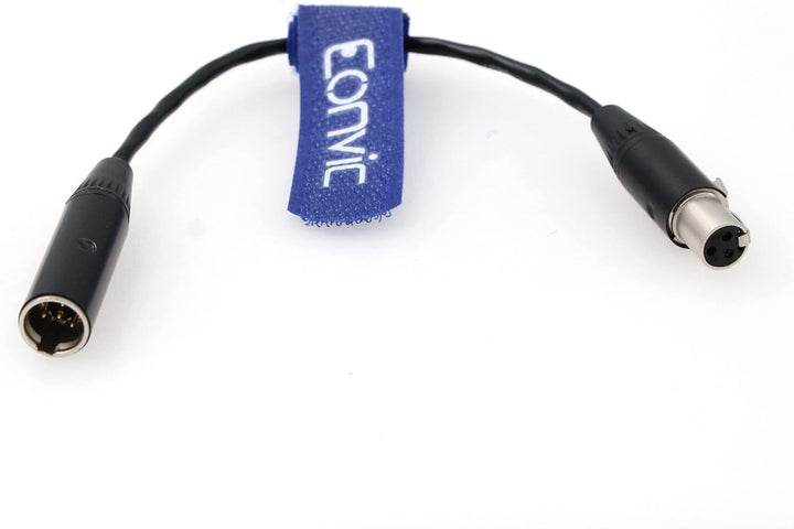 Eonvic TA3F Mini XLR 4Pin TA4M auf Mini 3Pin XLR TA3F Buchse Mikrofon Adapterkabel für AKG Bodypack