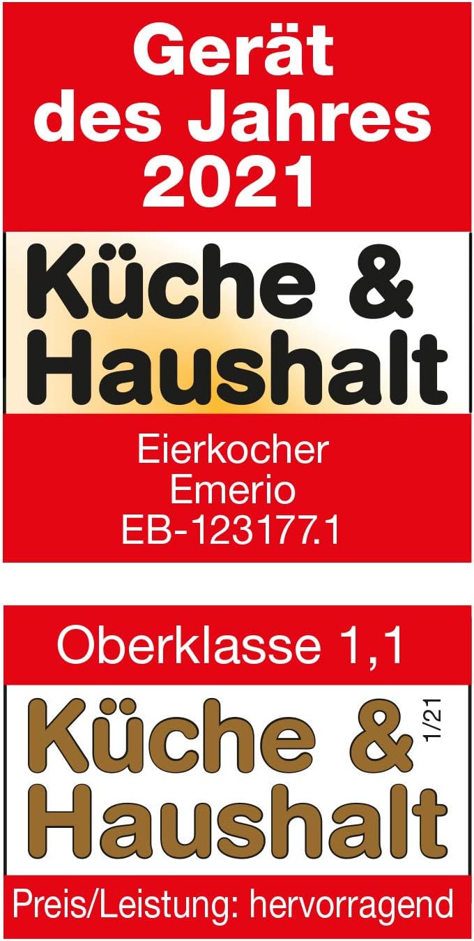 EMERIO sprechender Eierkocher SIEGER Preis/Leistung NEUHEIT kocht alle drei Garstufen [weich|mittel|