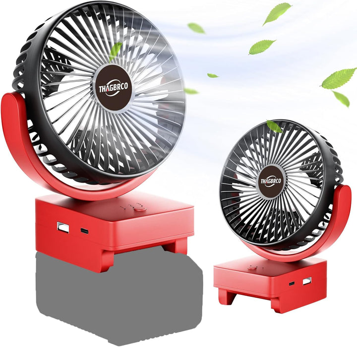 ThagBrco Wireless Fan Kompatibel für Einhell 18V Akku- Cordless Fan, Bürstenloser Motor mit USB A+C