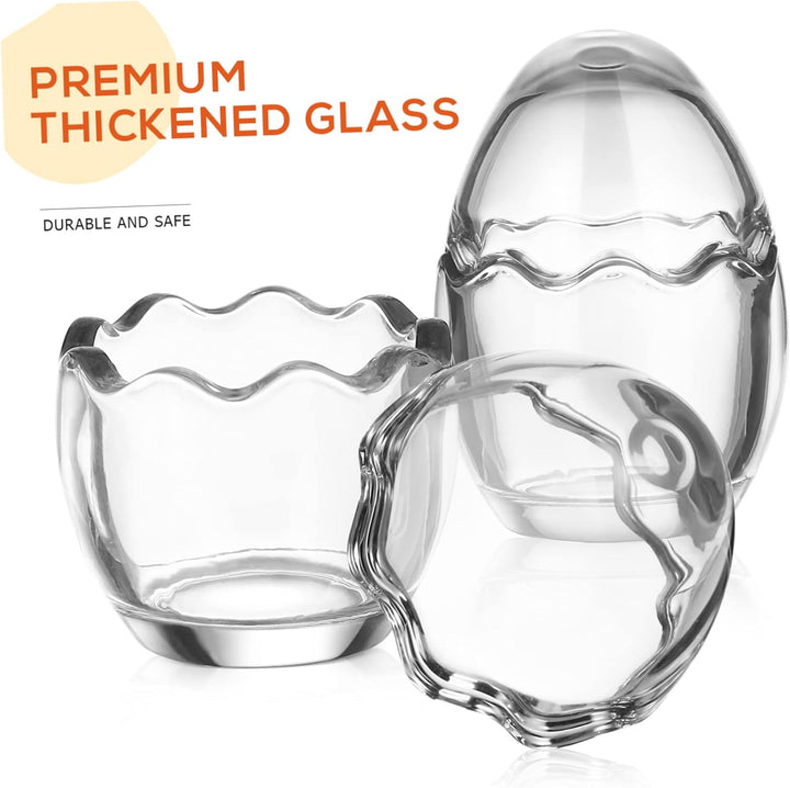 YARNOW 4 Stück Eierschalenbecher Geleebecher Aus Glas Tulpen-eisbecher Klarer Puddingbecher Kleine D