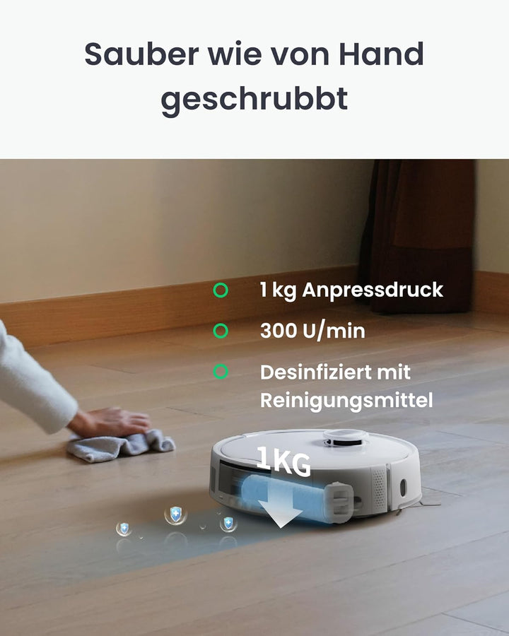 SwitchBot S20 Saugroboter Roboter -10.000 Pa Starke Saugleistung, AI Hindernisvermeidung, Automatisc
