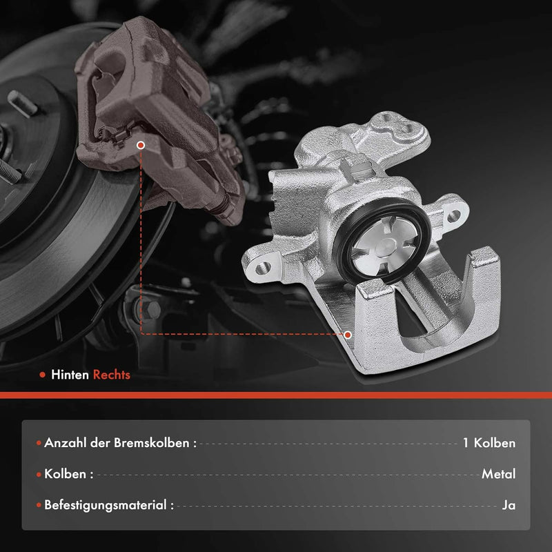 Frankberg 1x Bremssattel Bremszange Hinten Rechts Kompatibel mit MG TF 1.6L 1.8L 2002-2009 MGF RD 1.