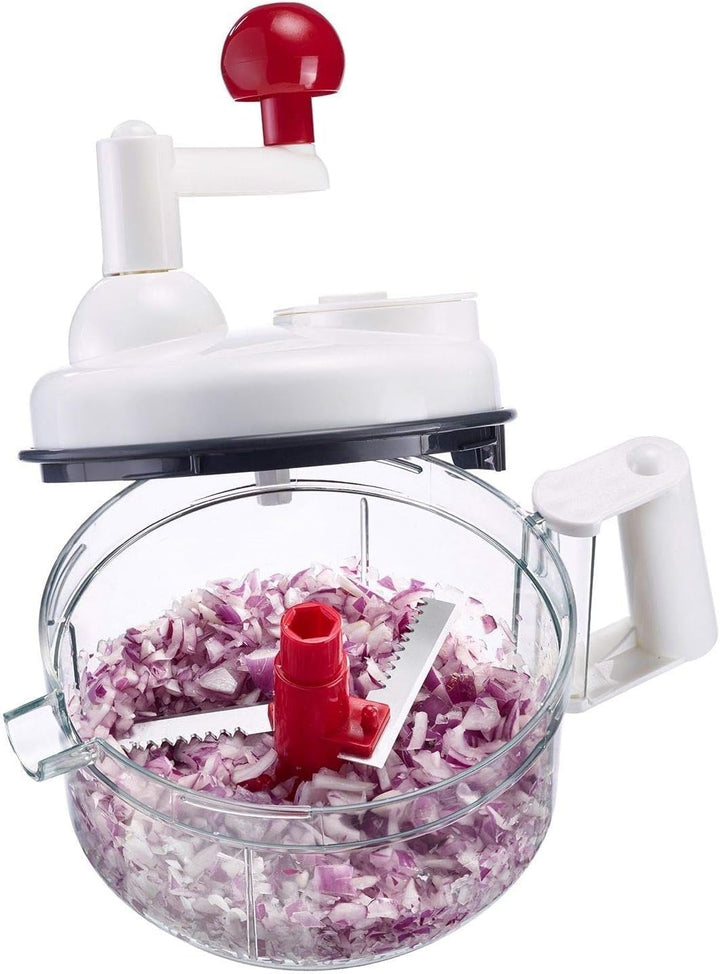 Westmark Manuelle Küchenmaschine, 9 in 1: Hobel, Reibe, Raspel, Schneider, Zitruspresse, Schaumschlä