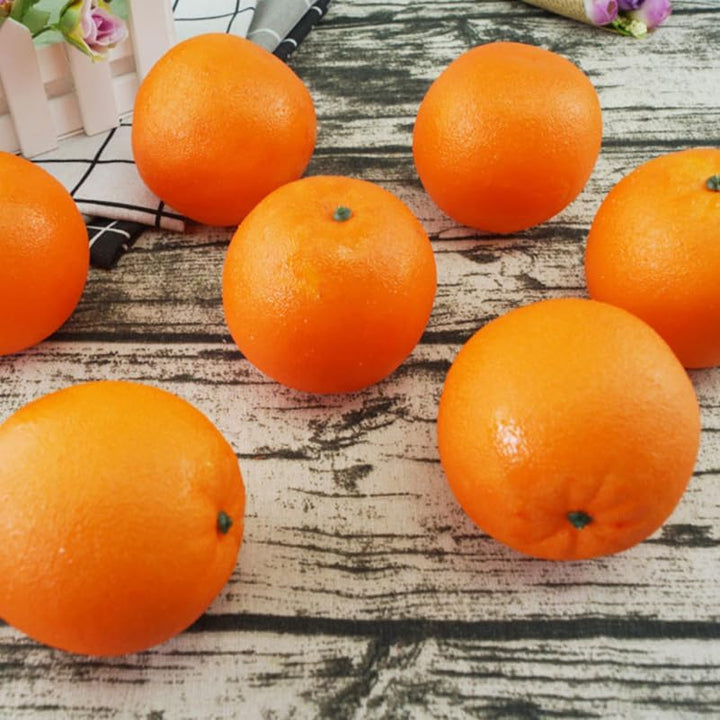 Amosfun 6 StüCk KüNstliche Orangen SchaumfrüChte Lebensechte Dekoration Fotorequisiten FüR KüChe Und
