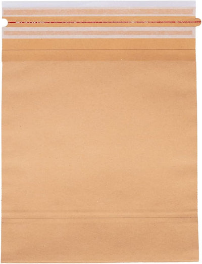 100 Versandbeutel aus Kraftpapier 120 g/m² wiederverschliessbar 34 x 37 cm | Grösse und Stückzahl wä
