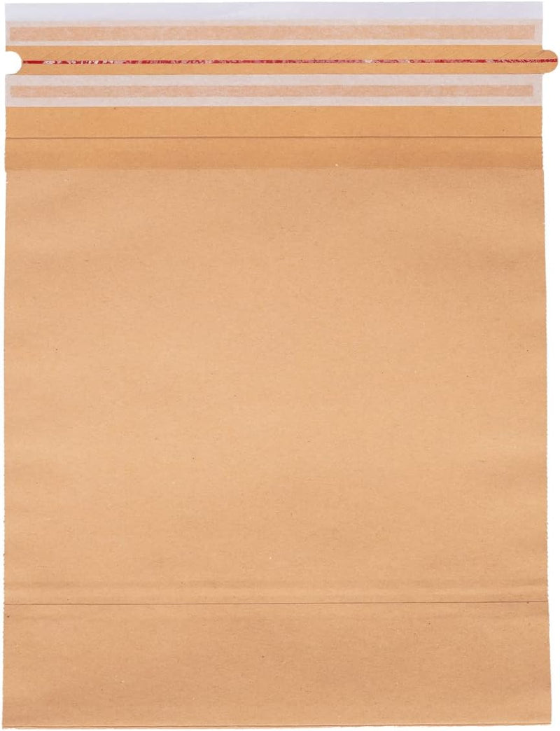 100 Versandbeutel aus Kraftpapier 120 g/m² wiederverschliessbar 34 x 37 cm | Grösse und Stückzahl wä