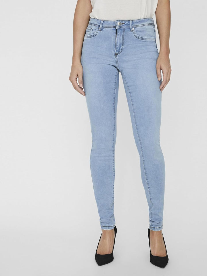 VERO MODA Damen Jeans 10222154 XS / 34L Light Blue Denim, XS / 34L Light Blue Denim