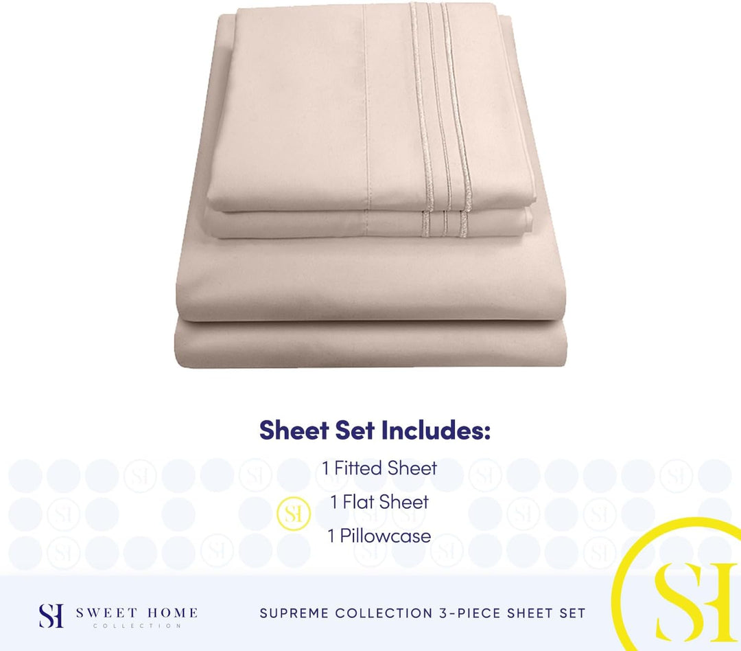 Sweet Home Collection, Fadenzahl 2030, weiche ägyptische Qualität, gebürstete Mikrofaser Laken – Lux