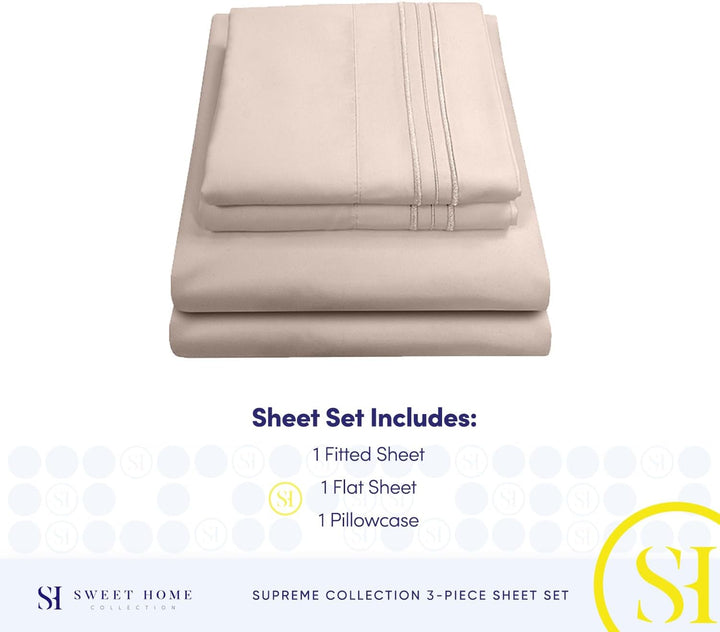 Sweet Home Collection, Fadenzahl 2030, weiche ägyptische Qualität, gebürstete Mikrofaser Laken – Lux