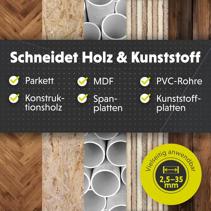 KIRNER Stichsägeblätter Holz 10 Stk [ bis zu 5x mehr Schnitte ] sehr präziser, sauberer Kurvenschnit