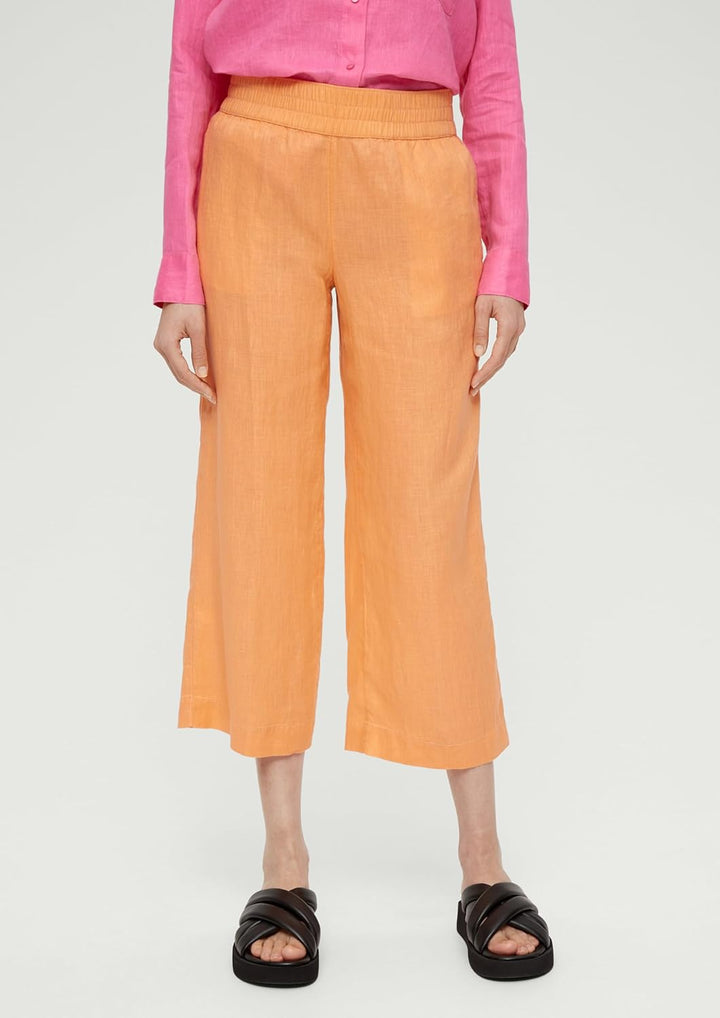 s.Oliver Relaxed: Hose mit Allover-Print 32 Orange 2115, 32 Orange 2115