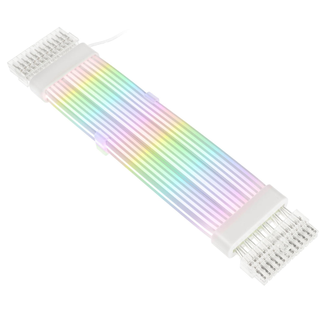 KOLINK Umbra Radiant 24-Pin Mainboard-Verlängerungskabel, 240mm Länge, ARGB-LEDs, UV-geschütztes Sil