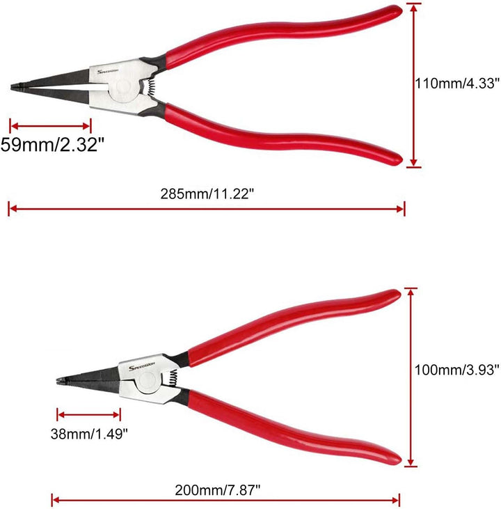 SPEEDWOX 2 Stück spezielle Ring-Halteringzangen-Set Schlossringzange flach zum Entfernen der Install