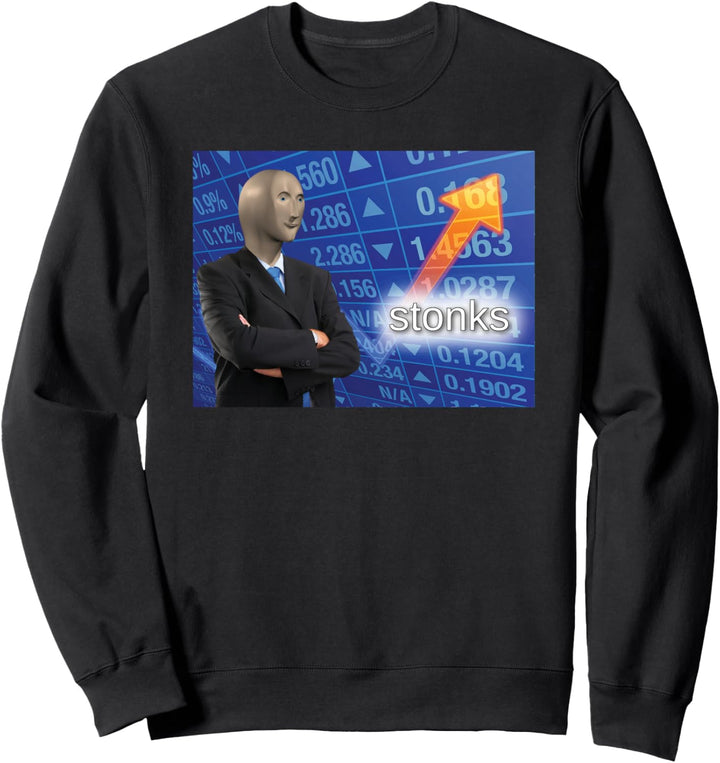 Stonks Meme Man Sweatshirt