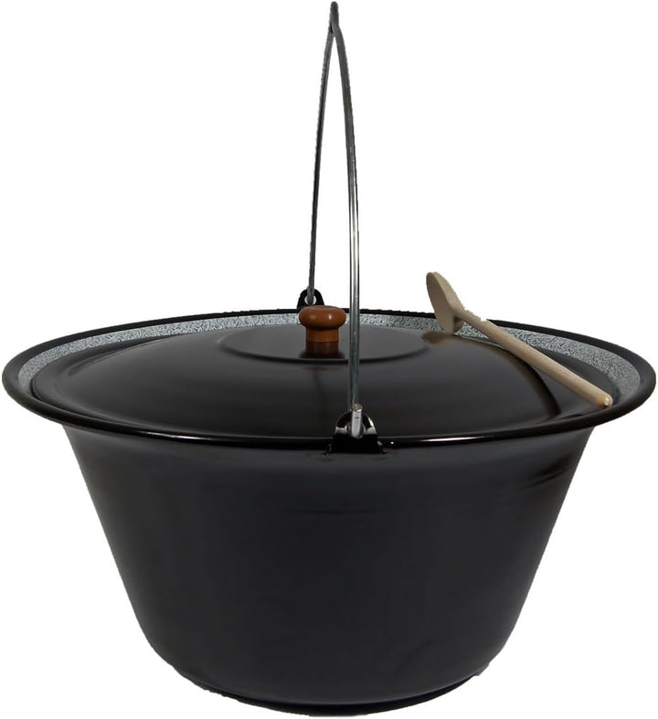 Set Gulaschkessel Gulaschtopf Emaille 30 Liter + Deckel + Gratis Kochlöffel