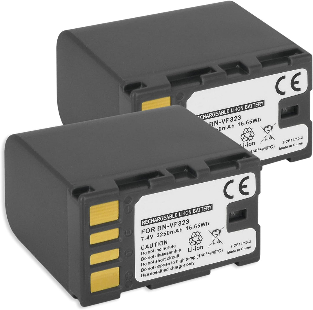 2X Akku BN-VF823 für JVC GR-D... / GZ-HD... / GZ-MG... / GZ-MS... / GY-HM100 / GS-TD1 - Siehe Kompat