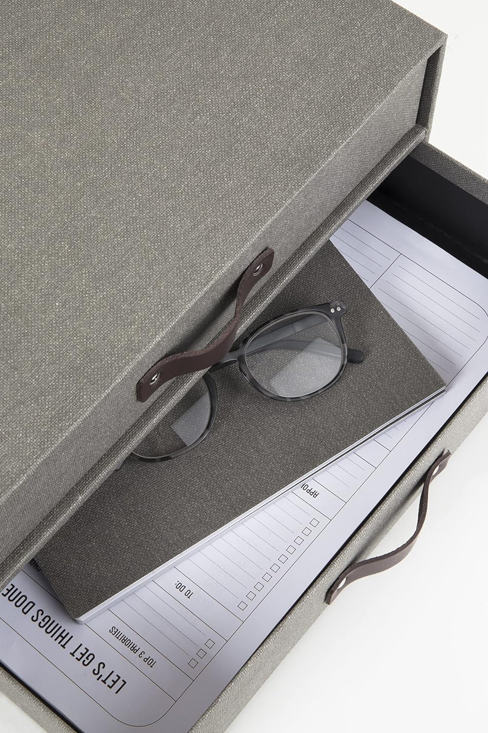 Bigso Box of Sweden Mini-Kommode für Dokumente und Büromaterial – Schreibtisch-Organizer mit 2 Schub