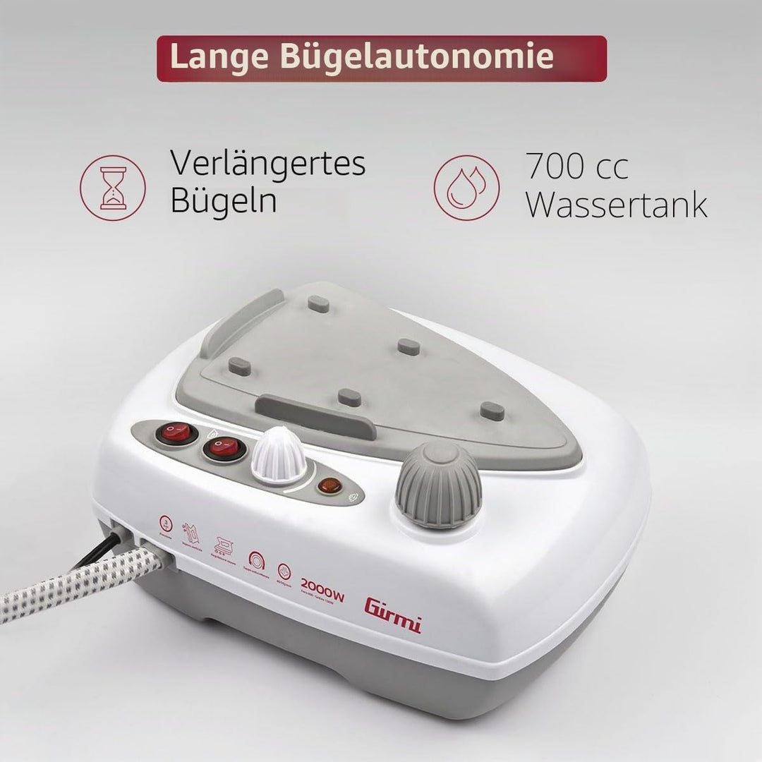 Girmi ST03 Bügelsystem, 2000 W, 700 Milliliter, Kunststoff