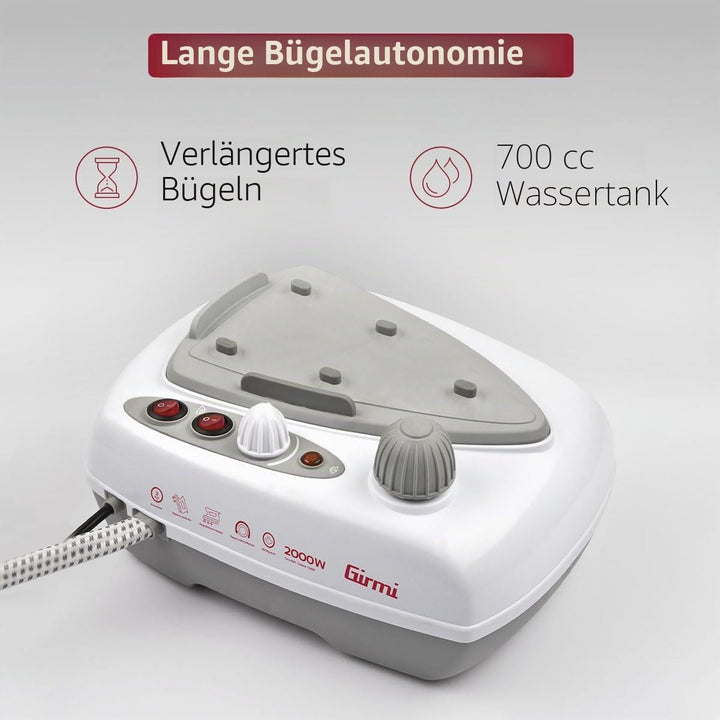 Girmi ST03 Bügelsystem, 2000 W, 700 Milliliter, Kunststoff