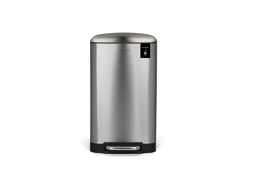 Les Collectors Tret-Mülleimer N°712 / Edelstahl/silber, 30 L/herausnehmbarer Inneneimer/rechteckig,
