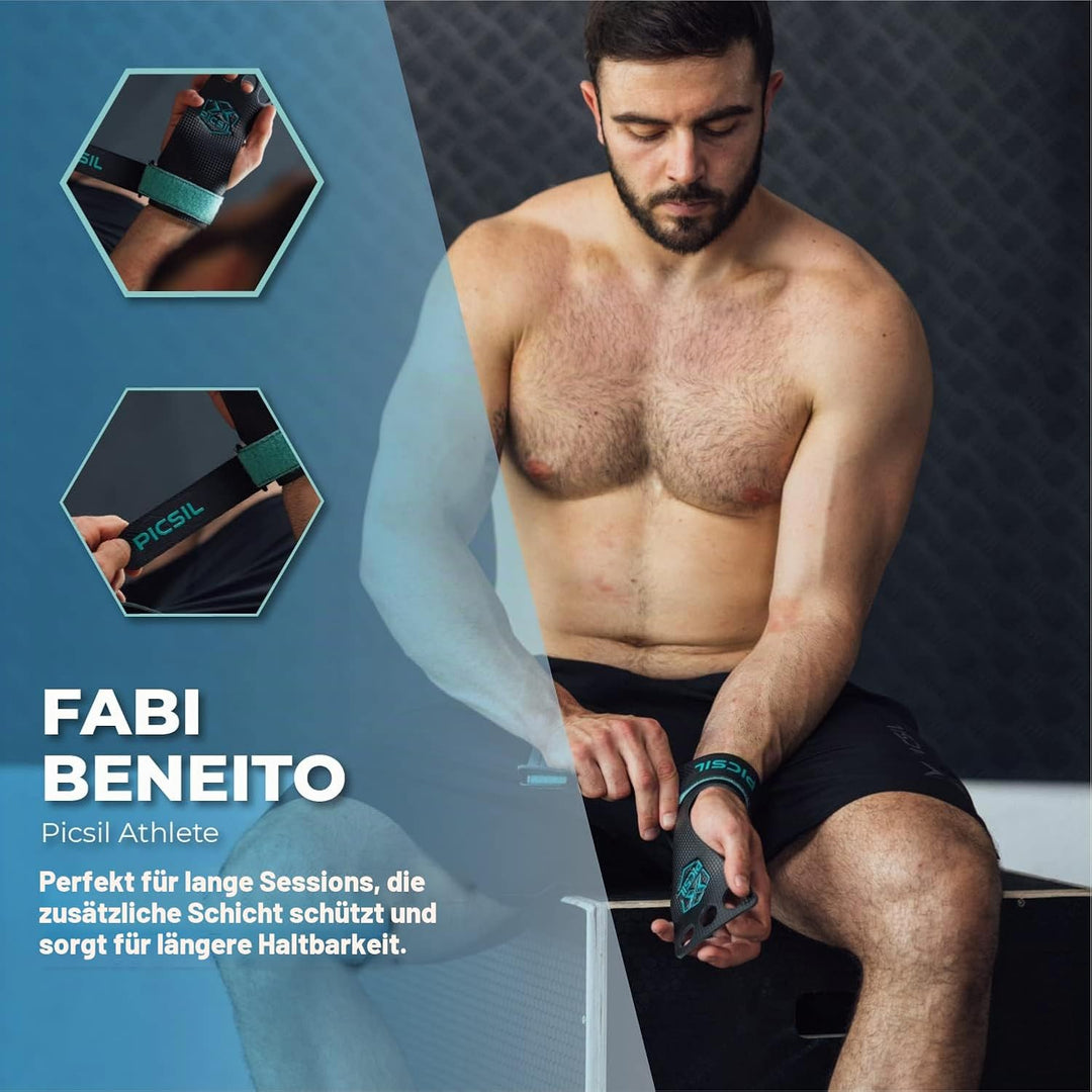 PICSIL Falcon Hand Grips – Profi‑Griffpolster aus Carbonfaser, Chalk‑kompatibel, Handschutz & Griffh