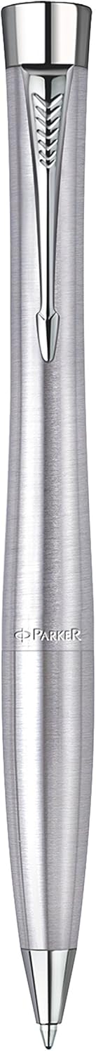 Parker S0767120 Urban-Kugelschreiber (Metro metallic mit Chromverzierungen, blaue Tinte) Geschenkbox