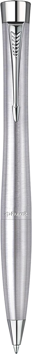 Parker S0767120 Urban-Kugelschreiber (Metro metallic mit Chromverzierungen, blaue Tinte) Geschenkbox