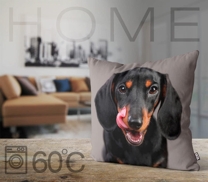VOID Dackel Kissenbezug Kissenhülle Sofakissen Kissen Deko Outdoor-Kissen Dekokissen, Kissen Grösse: