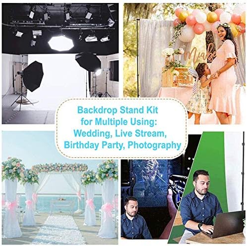 Regalhalter-Set, verstellbar, 2 x 3 m, für Portrait, Produktfotografie und Videoaufnahme, mit Traget