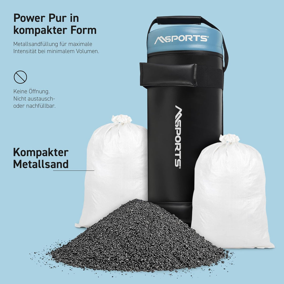 MSPORTS Power Bag Premium 5-30 kg Fitness Bag - Sandsack für Functional Fitness Gewichtssack 10