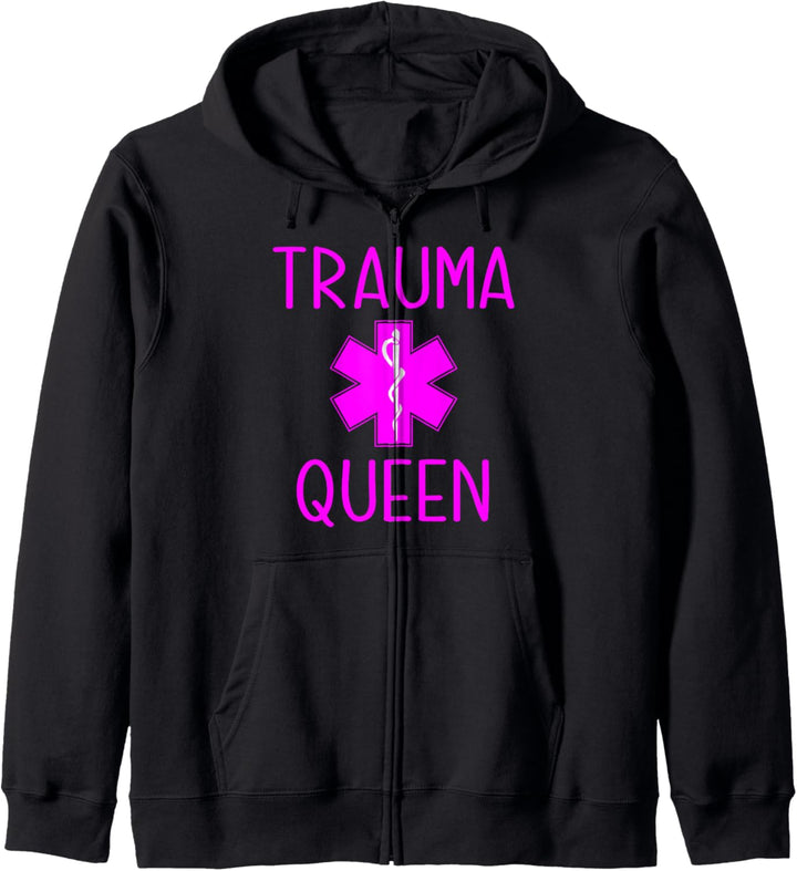 Trauma Queen Lustige Frauen Sanitäter Ersthelfer EMT EMS Kapuzenjacke