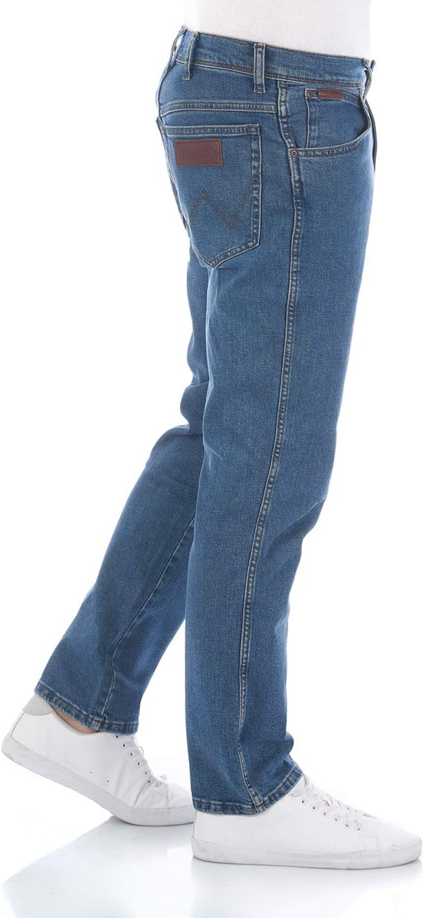 WRANGLER Herren Jeans Regular Fit Texas Stretch Hose Authentic Straight | Jeanshose Denim Baumwolle