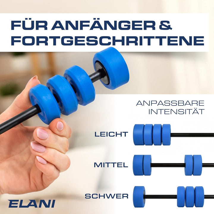 ELANI klimaneutraler Schwingstab - angenehmer Griff & Verstellbarer Widerstand - hochbelastbarer Swi