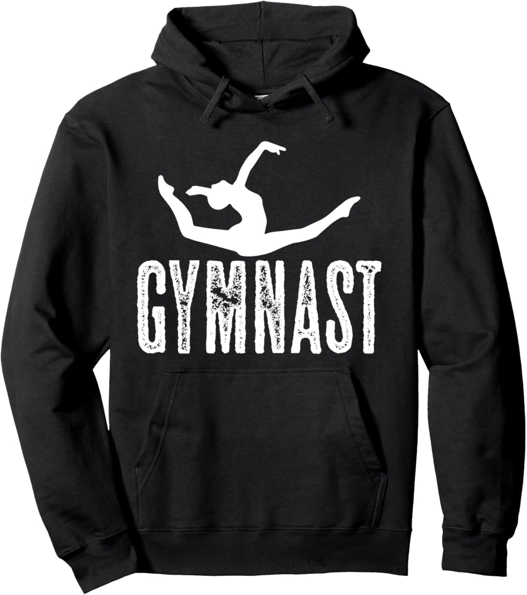 Gymnastik Turnen Bodenturnen Turnerin Silhouette Pullover Hoodie