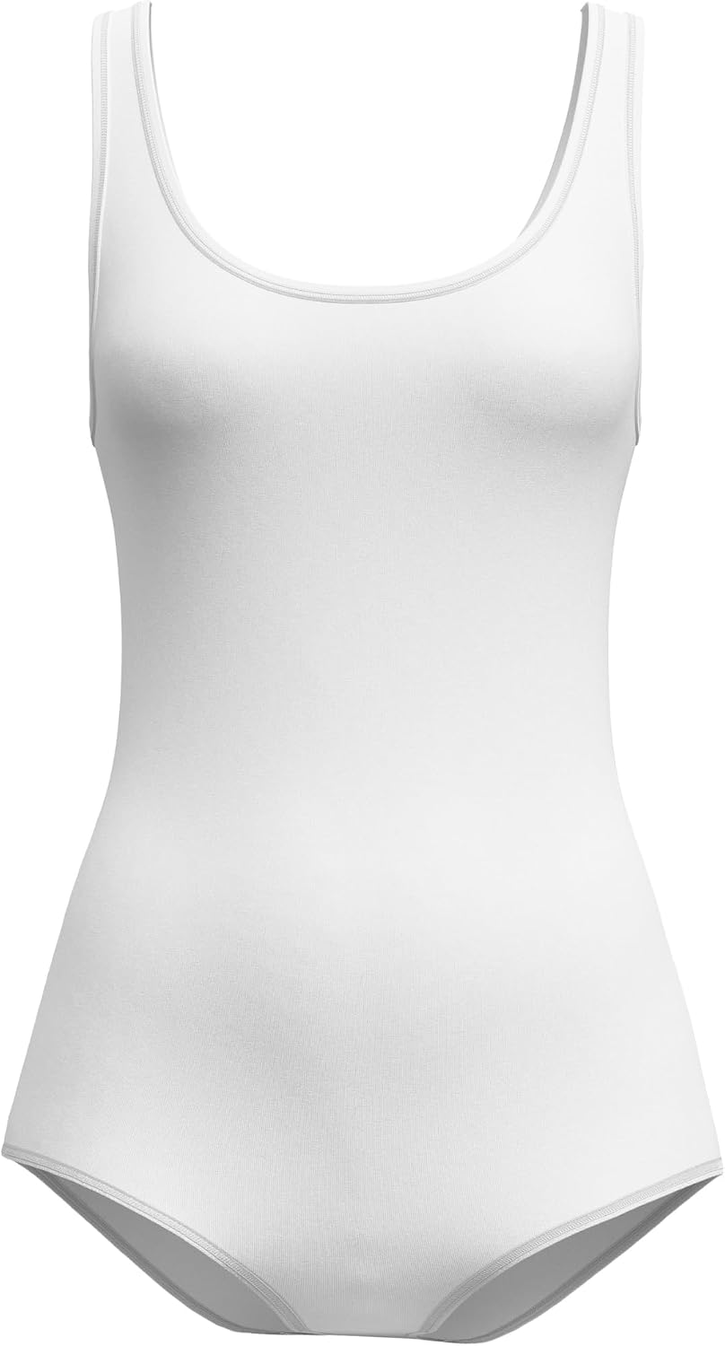 CALIDA Natural Comfort Body ohne Arm Damen, mit DREI Druckknöpfen zu öffnen Weiss 36-38, Weiss 36-38