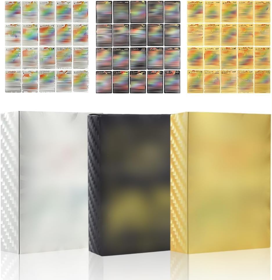 Seltene Karten Set Golden Silber Schwarz, 165 Stück Cartoon Sammelkarten, Anime Karten Keine Duplika