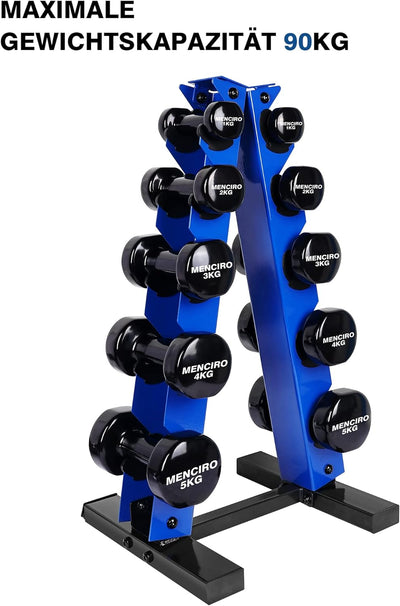 MENCIRO A-Rahmen Hantelständer Nur Ständer, 5-Tier Stahl Gewicht Kurzhantel Rack für Hanteln, Gewich