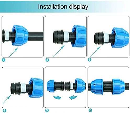 4 Stücke PE Kunststoff Gerade Stecker 32mm bis 32mm Wasserleitung Adapter Gerade Fitting Wasserleitu