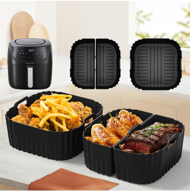 Silikonform Heissluftfritteuse für Russell Hobbs Air Fryer XXL 8L 27170-56, 3 Stück Airfryer Silikon