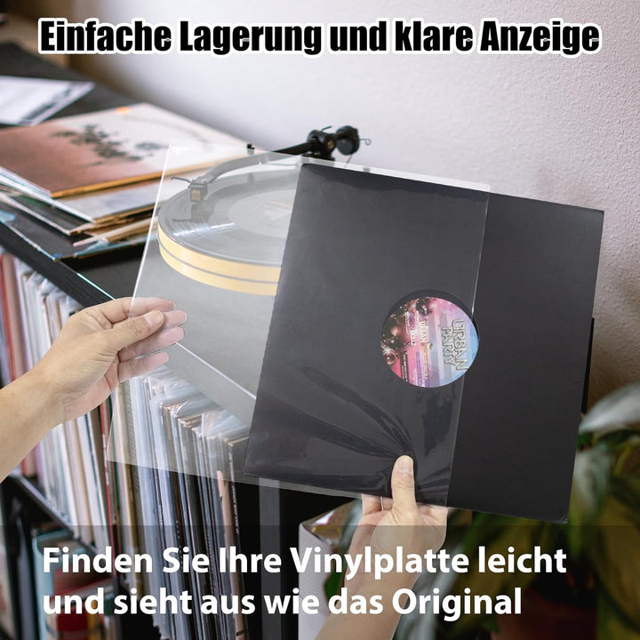 Gatefold Vinyl-Aussenhüllen, 32,4 cm, transparent, professionelle Schallplattenaufbewahrung, Schutz