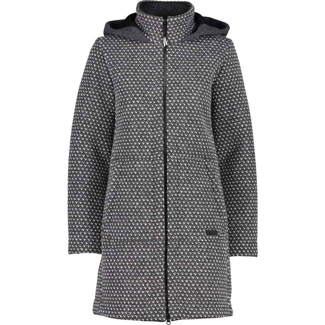 CMP Damen Damenmantel aus Wolle mit Fester Kapuze Jacke D34 Smoke Mel.-B.Plaster, D34 Smoke Mel.-B.P